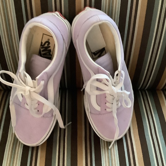 Vans Lavender and White Casual Sneakers - Picture 2 of 6
